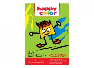 Blok techniczny kolorowy 10 aktuszy HAPPY COLOR