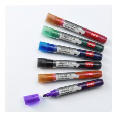 Markery NOBO Liquid Ink, różne kolory 6 szt