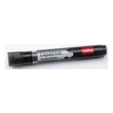 Markery NOBO Liquid Ink, czarne 12 szt